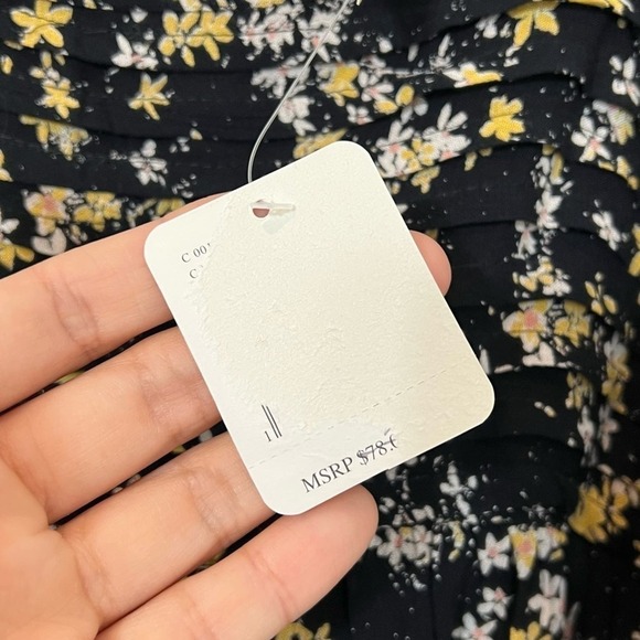 FREE PEOPLE INTIMATELY DESSA WOMEN BLACK FLORAL BODYSUIT SIZE MEDIUM BRAND NEW - Picture 6 of 7